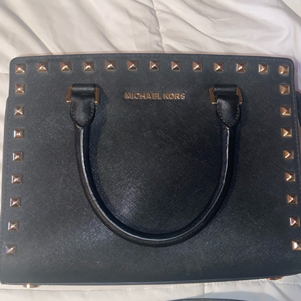 Michael Kors gold studded bag